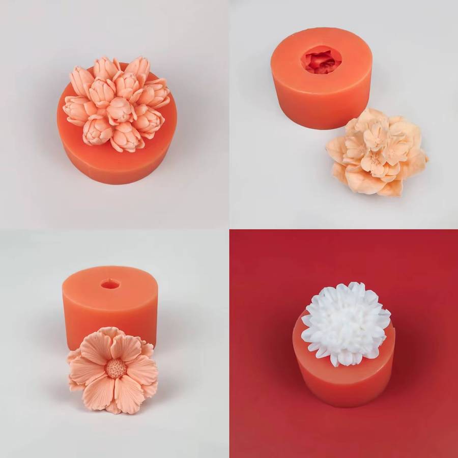 Silikonform für DIY Blumen Dekorationen wie Chrysanthemen Orchideen und Kosmos zur Herstellung von Seifen und Kerzen von PRZY - Bild 2