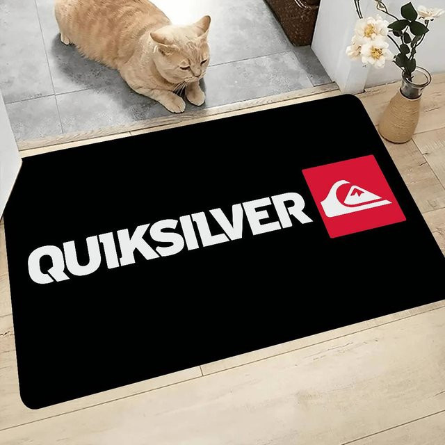 Quiksilver Bodenmatte mit klassischem Logo in Schwarz, rutschfest, B/T: 40 x 40 cm - Bild 1
