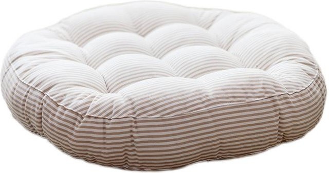 Inyahome Stuhlkissen für den Außenbereich, rund, beige, Durchmesser: 42 cm - Bild 1