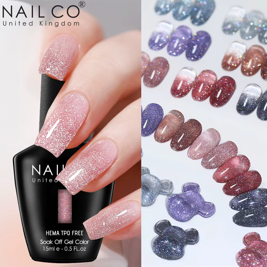 NAILCO Gel Nagellack, Glitter, 15 ml, Schimmernd - Bild 5
