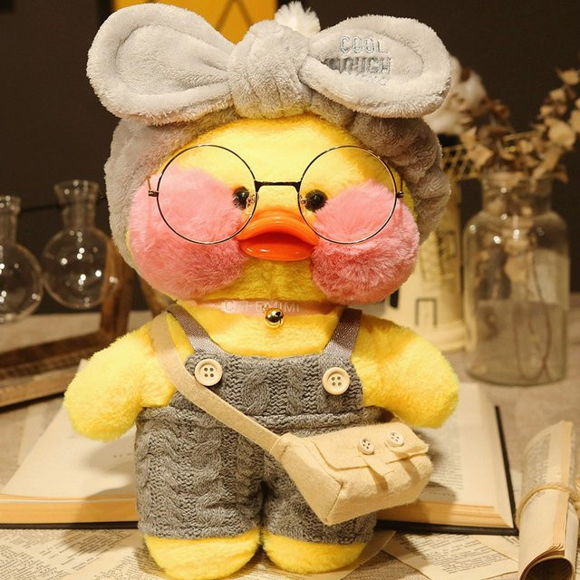 Lalafanfan mimi Ente Plüschtier gelbe Ente 30cm - Bild 1