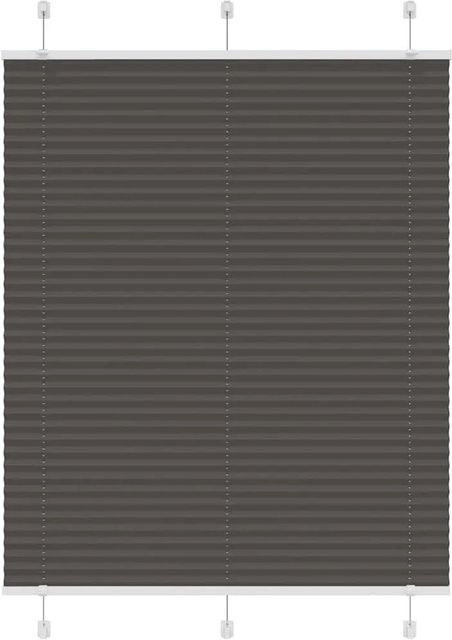 vidaXL Plissee Schwarz semi-transparent aus Polyester B: 105 cm, H: 100 cm - Bild 1