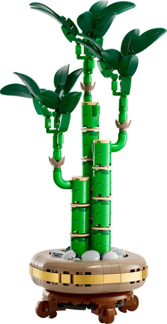 LEGO Icons 10344 Glücks-Bambus Dekoration Pflanze in Grün und Braun - Bild 3