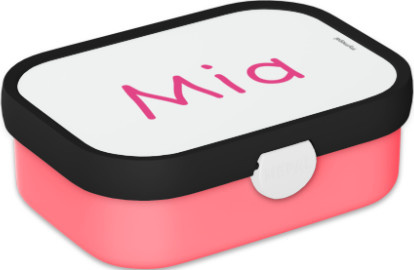 Mepal Brotdose mit Besteck und Snap-Lid in Pink personalisierbar mit Namen und Foto - Bild 1