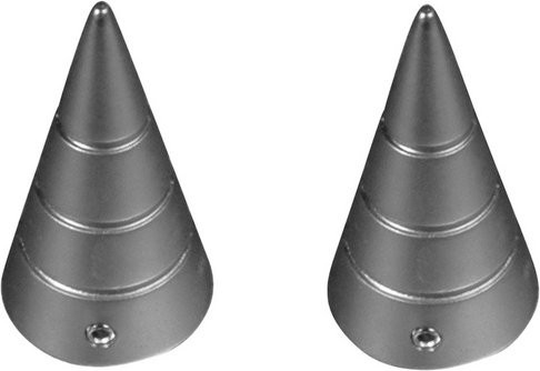 LIEDECO Endstück Kegel aus Metall in Silber, 2 Stück, 16 mm - Bild 1