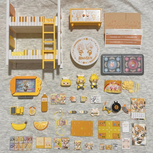 Bandai Anime Hatsune Miku Kagamine Rin Len Zimmer DIY Miniatur Szene, 6-teiliges Set, Puppe, Kunststoff - Bild 1