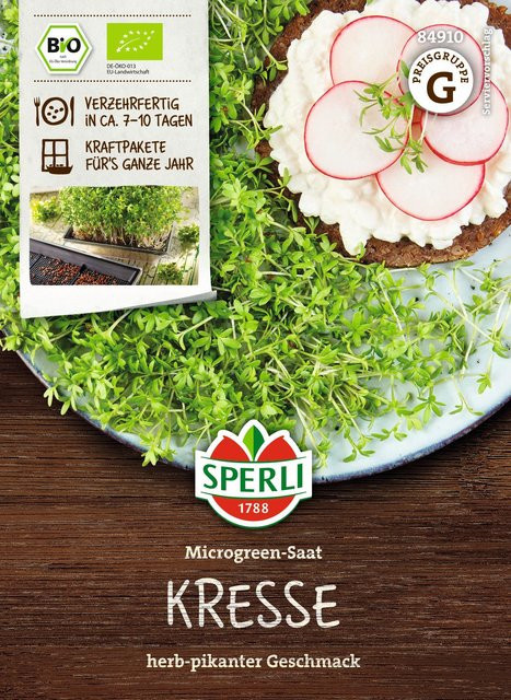 SPERLI BIO Microgreen-Samen Kresse - Bild 1