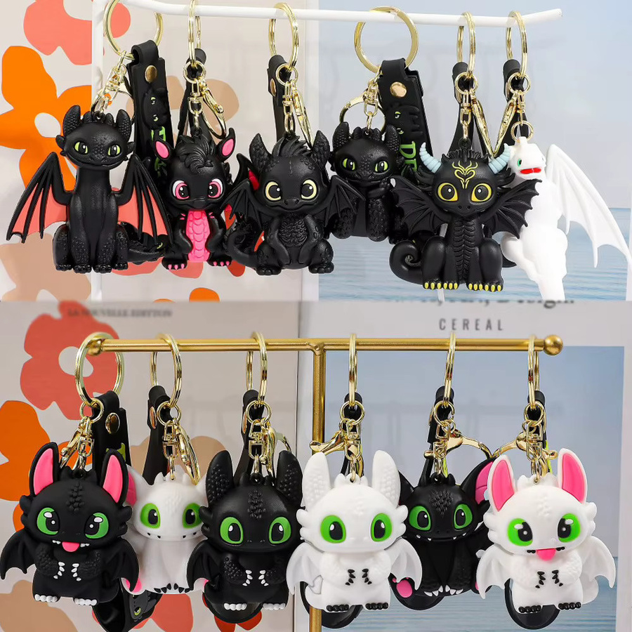 Potdemiel Schlüsselanhänger, Cartoon Anime 3D zahnloser Drache, Unisex - Bild 2