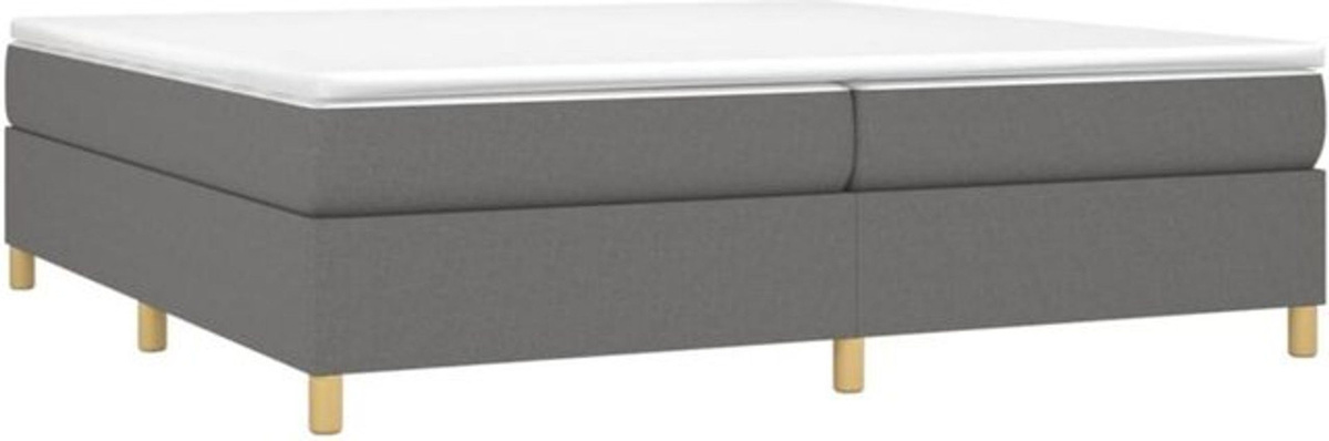 Vidaxl Boxspringbett mit Matratze in Grau aus Stoff, B/T: 200 x 200 cm - Bild 1