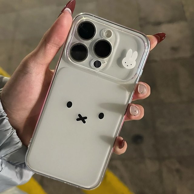 Miffy Transparente TPU-Handyhülle für iPhone 13 14 15 16 17 Pro Max in Beige und Transparent - Bild 1