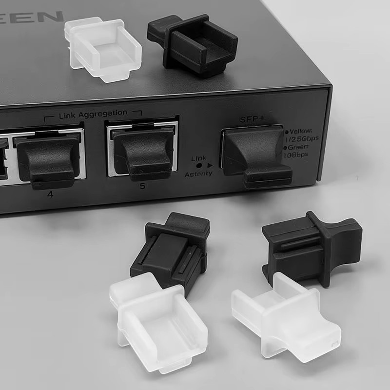 Silikon Staubschutz Kappe für RJ45 Ethernet LAN Anschlüsse, transparent - Bild 3