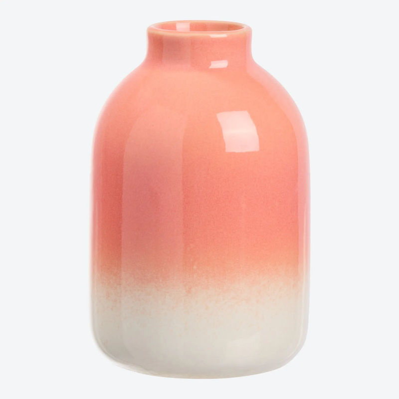 NKD Porzellanvase bauchig in Rosa und Mehrfarbig, Durchmesser: 9,7 cm, Höhe: 14,7 cm - Bild 2