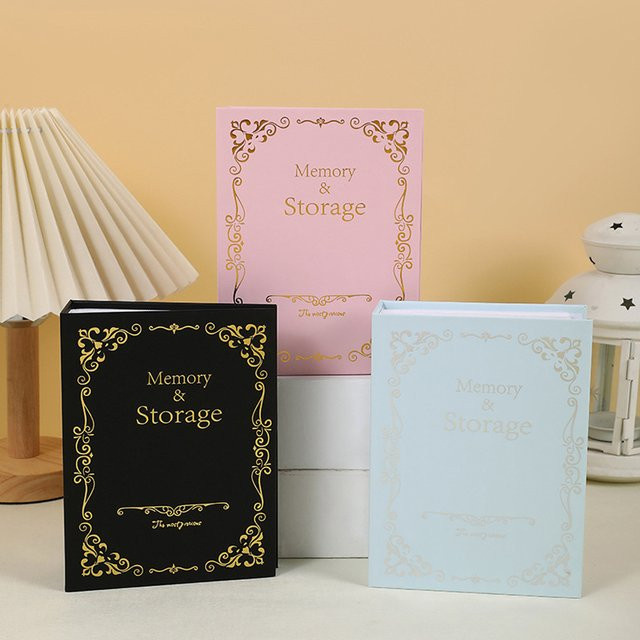 DXLYMYU Vintage Fotoalbum mit 100 Taschen für 4x6 Fotos in Schwarz - Bild 1