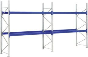 Bito Paletten-Komplettregal-Set P1 mit 2 Ebenen, Farbe: Enzianblau, H x B x T: 300 x 860 x 110 cm, Tragkraft 600 kg - Bild 1