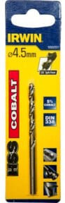 Irwin Metallbohrer HSS-Co in Gold und Silber, Durchmesser: 4,5 mm, Länge: 80 mm, Breite: 47 mm - Bild 1