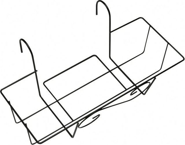 Balkonkasten-Korb aus Metall in Anthrazit, Breite: 55 cm - Bild 1