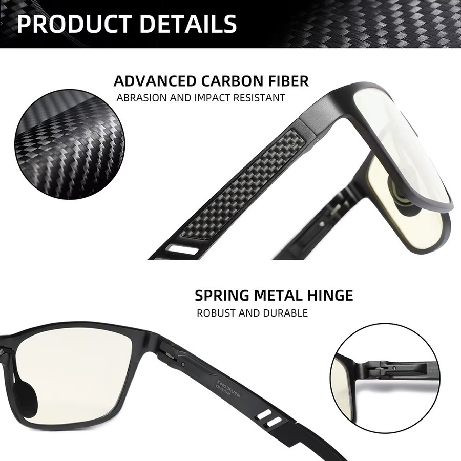 KINGSEVEN Korrektionsbrille, Vollrand, rechteckig, Aluminium, Unisex, black - Bild 2
