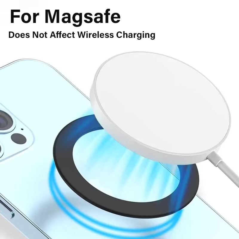 QGhappy Handy-Magnetplatte für MagSafe in Pink, magnetische Folie und Aufkleber für kabelloses Laden, kompatibel mit iPhone 17, 16, 15, 14 und Samsung - Bild 4