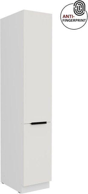 Küchen Hochschrank ARIA Weiß ultra matt Anti Fingerprint mit fünf Böden Breite: 40 cm - Bild 1
