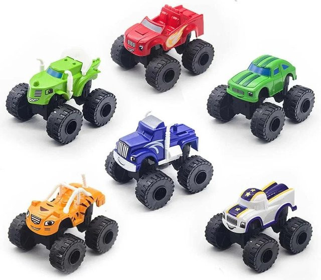 Binchi Blaze Monster Rennwagen, Diecast Spielzeugset, 6-teiliges Set, ab 4 Jahren - Bild 1
