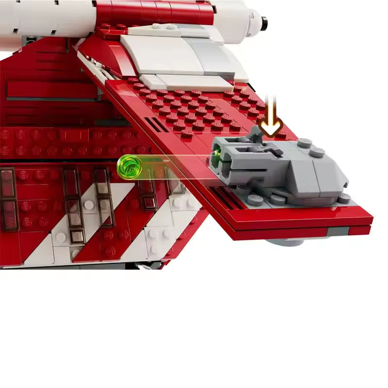 Cor, Space Battle Red Combat Ship, Montagemodell, 1083 Teile, ab 14 Jahren - Bild 5