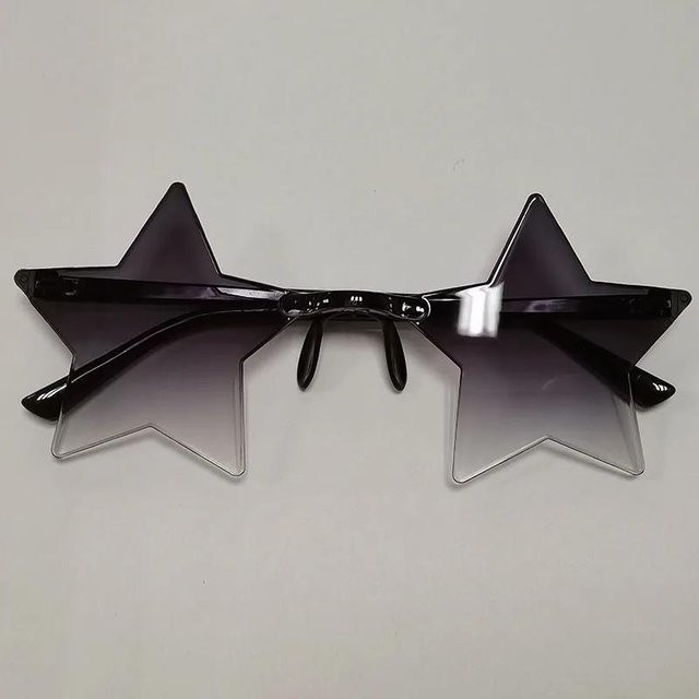 Yiran glasses Sternförmige Sonnenbrille, randlos, grau, Unisex - Bild 1