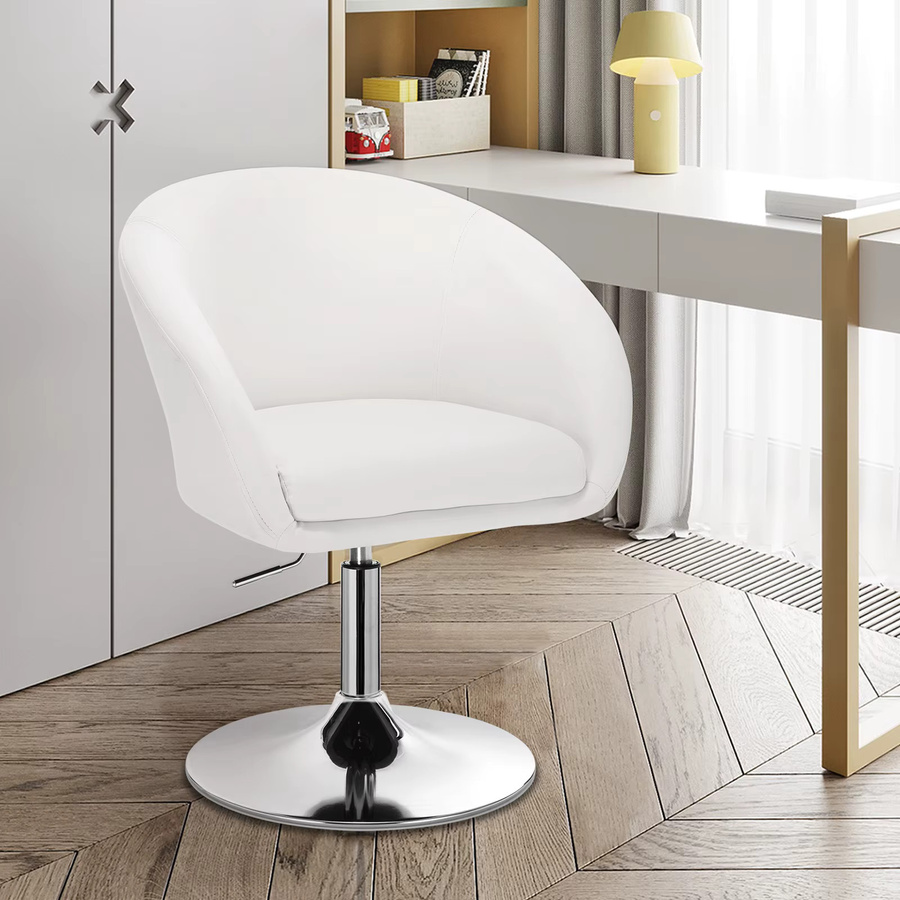 WOLTU Barhocker modern mit Rückenlehne und Armlehnen, höhenverstellbar und drehbar, Kunstleder, Schwarz oder Weiß - Bild 2