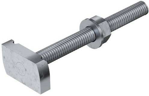 OBO Bettermann Hammerkopfschraube MS41HB M10x100ZL aus Stahl in Silber, 20 Stück - Bild 1