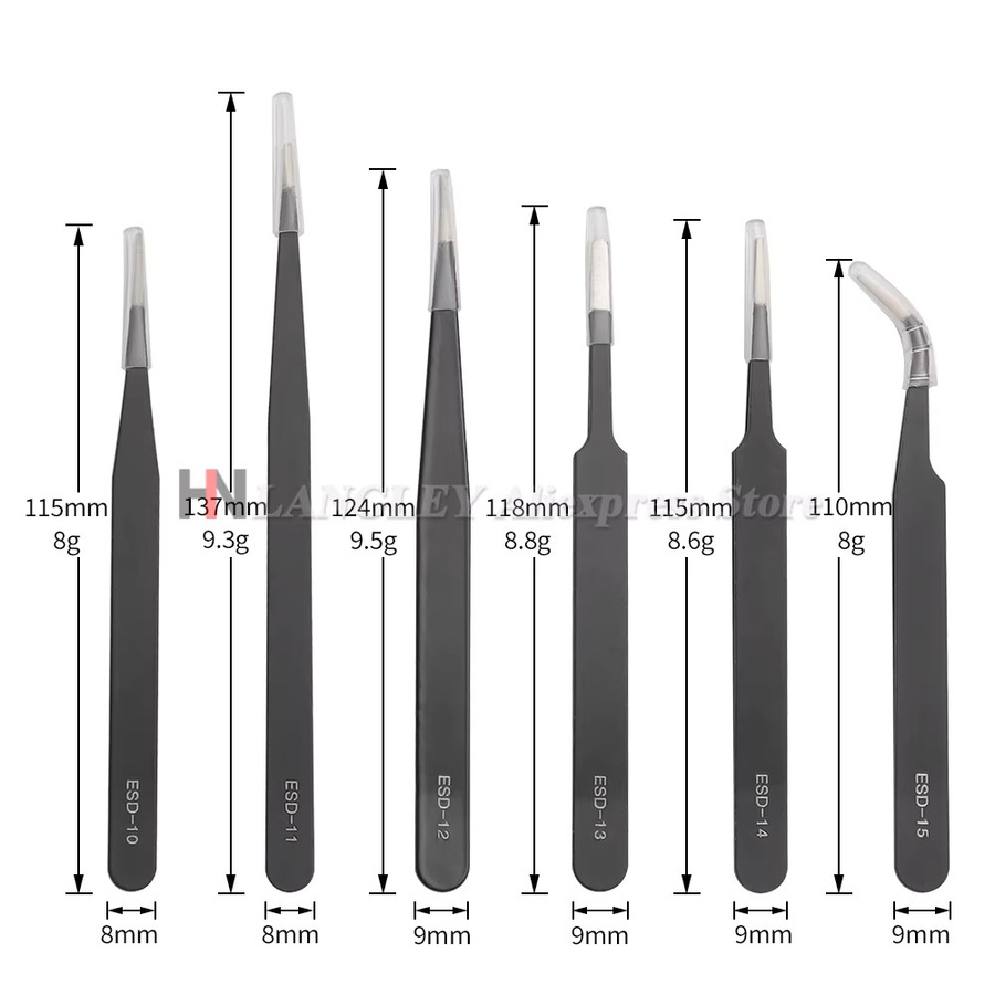 langley Uhrenreparaturwerkzeug-Set, 6-teilig, Edelstahl, Unisex - Bild 4