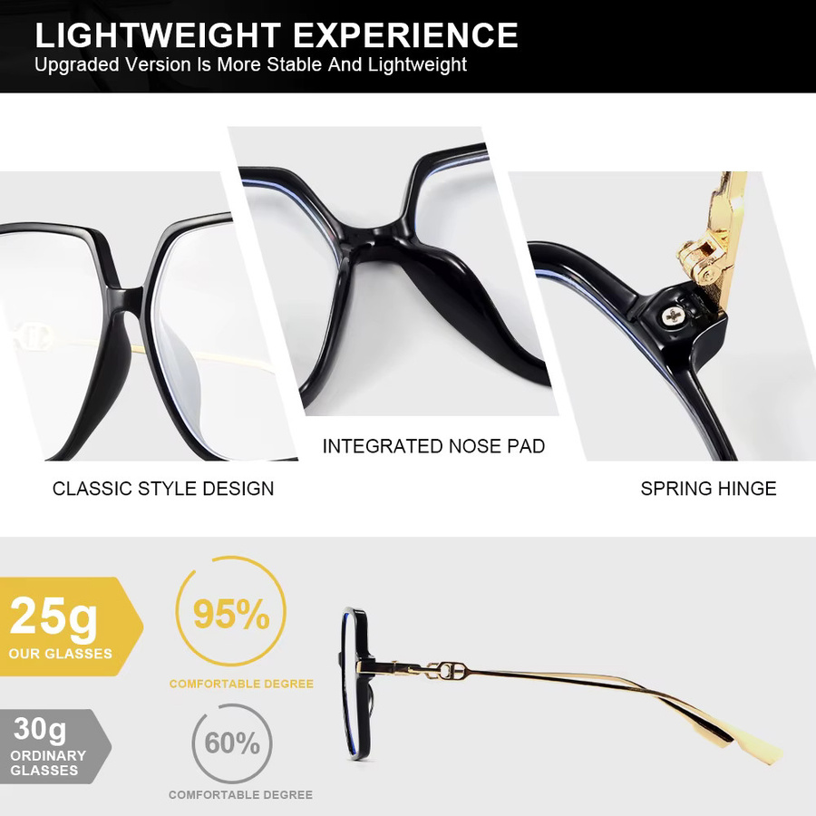 CRIXALIS Korrektionsbrille, Vollrand, Square, Kunststoff, transparent, Blaulichtfilter - Bild 3