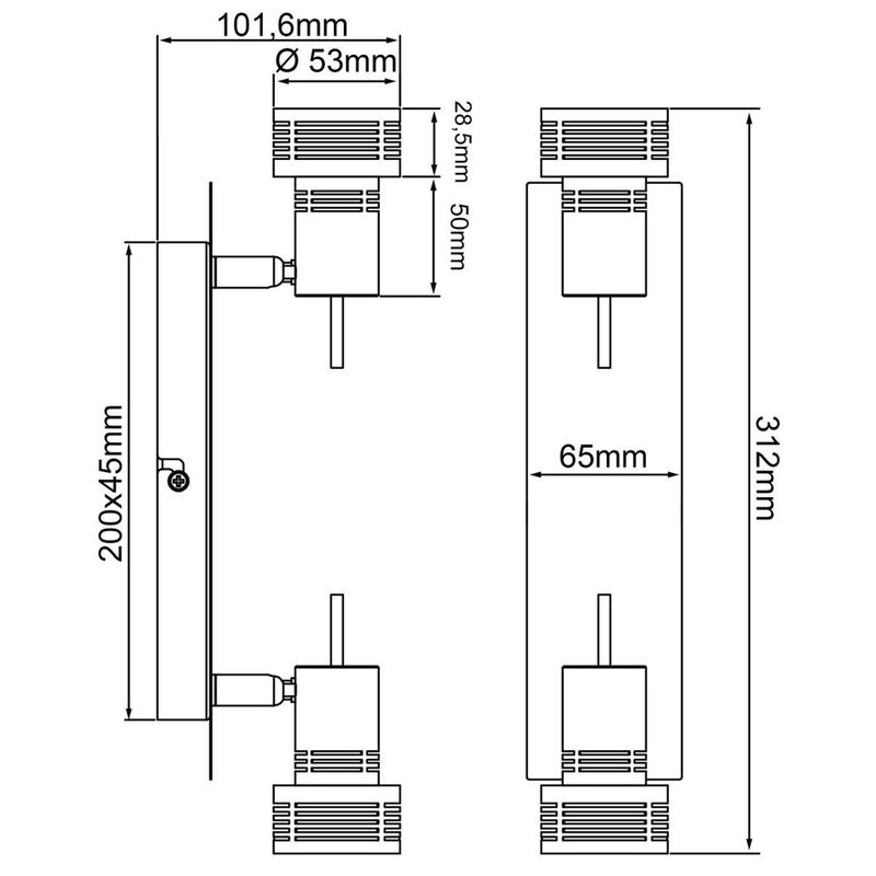 Brilliant Kassandra G34729/77 Deckenstrahler LED GU10 in Chrom, B/H/T: 30,5 x 15 x 6,5 cm - Bild 2