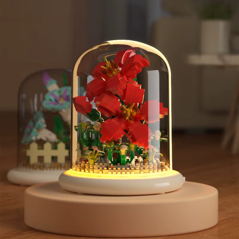 yaafun Ewige Blume, Bausatz aus Bausteinen, Desktop-Dekoration - Bild 2
