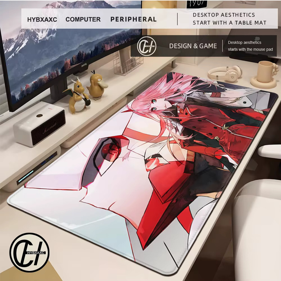 HYBXAXC Gaming Mauspad Anime Zero Two in Schwarz für PC und Laptop - Bild 2