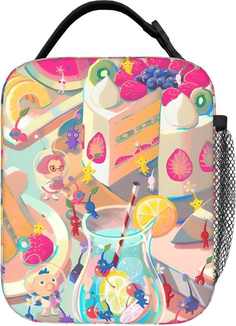 Pikmins Isolierte Lunchtasche von Fancy Style Studio, Mehrfarbig, Wiederverwendbare Thermotasche für Reise und Strand - Bild 1