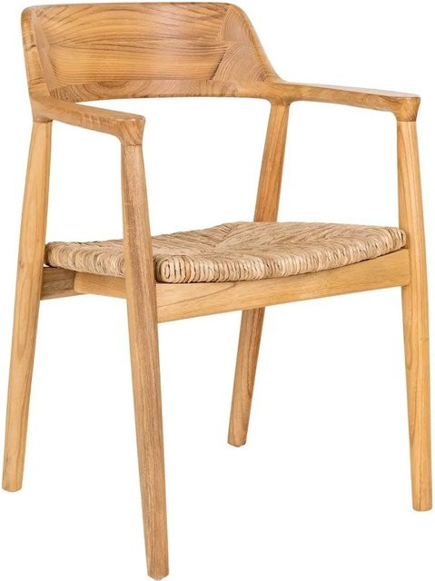 ebuy24 Getafe Esszimmerstuhl in Natur mit Armlehnen und skandinavischem Design, Farbe: Braun - Bild 1