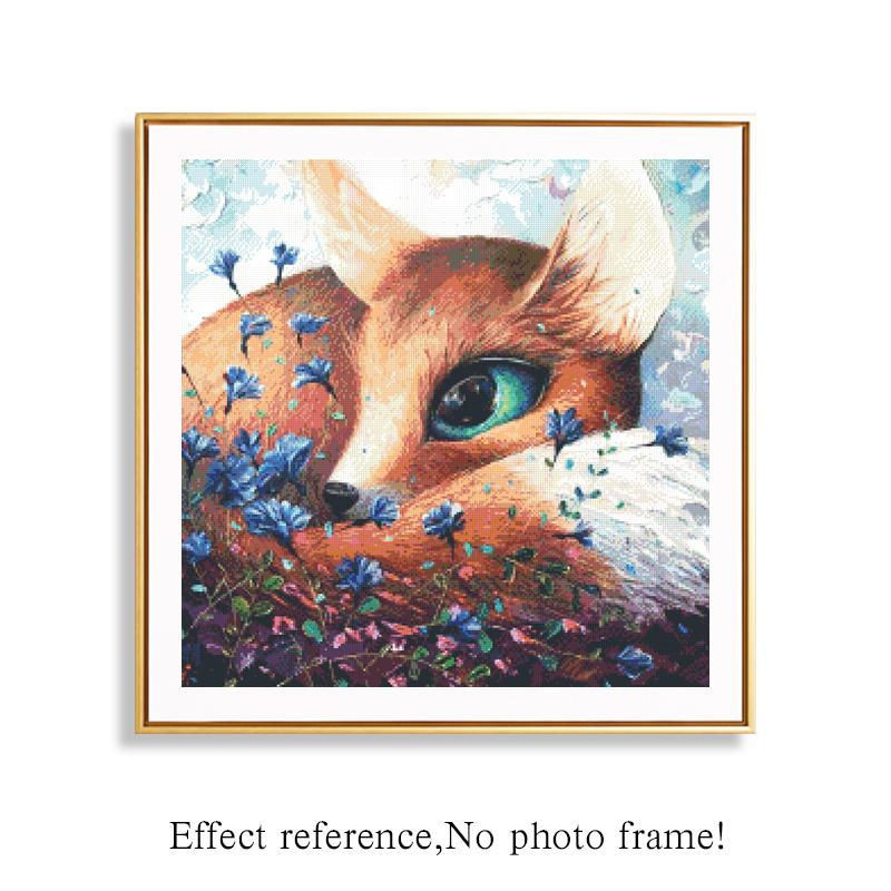 FIYO Diamond Painting Set mit Tierprint und runden Strasssteinen, Mehrfarbig, B/H: 30 x 30 cm - Bild 1