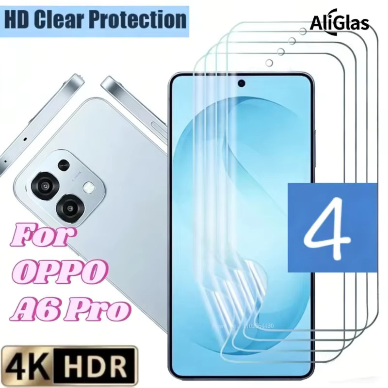 4 Stück transparente Hydrogel-Schutzfolien aus TPU für OPPO A6 Pro, A6T Pro, A6c, A6T 4G und A6X 4G sowie A6s Pro - Bild 2