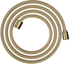 Hansgrohe Textilbrauseschlauch 2000 in Gold, 2 m Länge mit Anti-Kink und Anti-Twist Funktionen - Bild 1