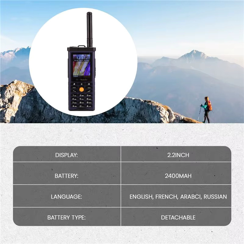 Robustes Outdoor-Mobiltelefon in Schwarz mit großer Akkulaufzeit, langer Standby-Zeit, Antenne für gutes Signal, Unterstützung für vier SIM-Karten, 3D-Box-Lautsprecher und E-Book-Funktion - Bild 4