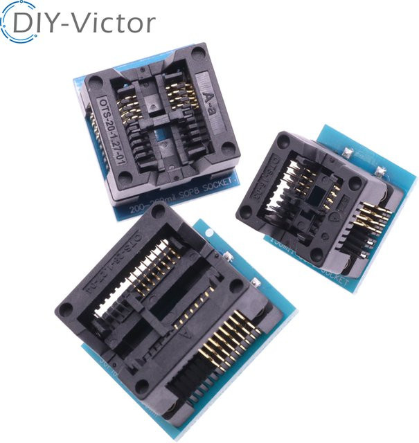 SA602 IC-Testkonvertierungsbrenner Programmierer-Adaptersockel für SOIC8 SOP8 auf DIP8 Wide-Body in Blau - Bild 1