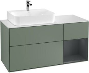 V&B Waschtischunterschrank Finion mit Wandbeleuchtung, Breite: 120 cm, Lackiert - Bild 1