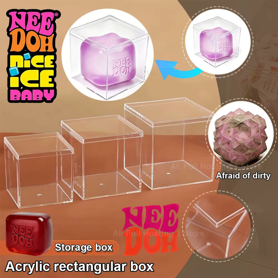 Breteuil Acryl-Aufbewahrungsbox Transparent, staubdichte Vitrine für Nee Doh Nice Ice Baby Squeeze Toys - Bild 3