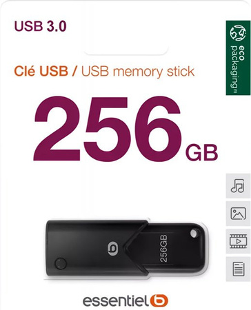Kingston Essentiel-B B120 USB-A 3.2 Flash Laufwerk, 256 GB, Schwarz