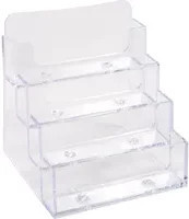 Exacompta Visitenkartenständer Office mit 4 Fächern, transparent - Bild 1