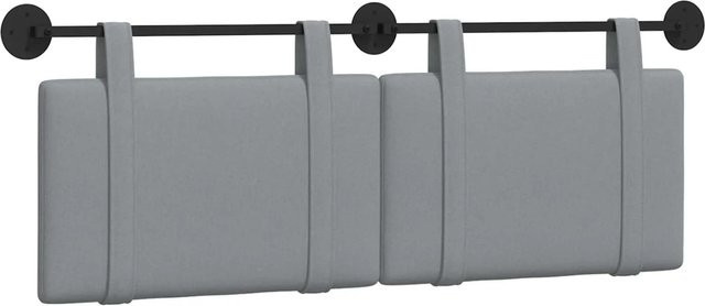 vidaXL Wandmontiertes Polsterpaneel Hellgrau B: 150 cm, H: 55 cm, T: 5 cm - Bild 1