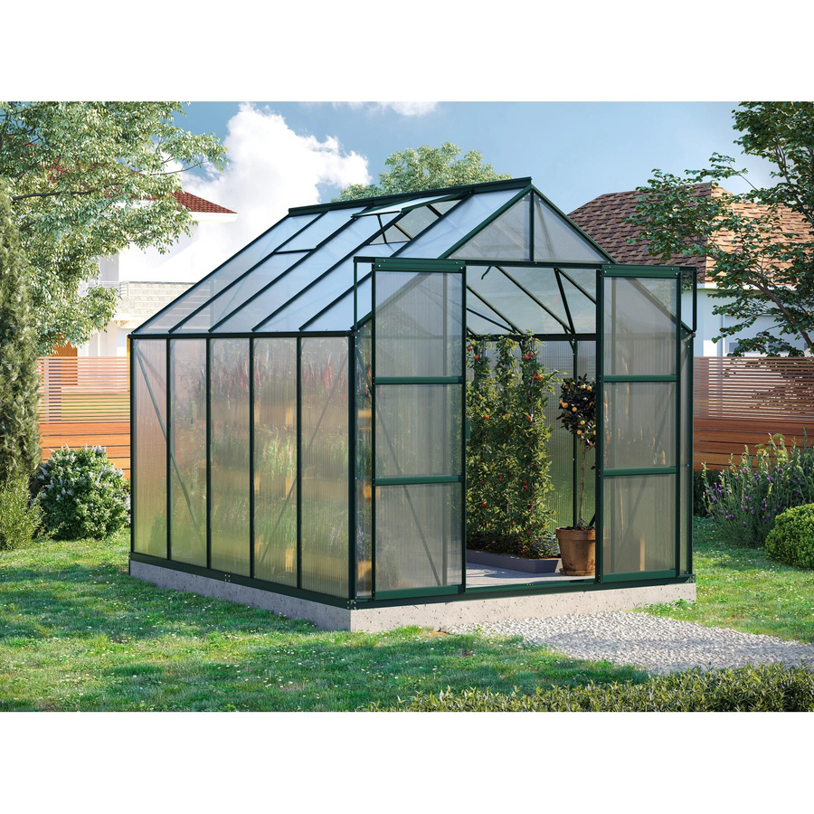 Vitavia Gewächshaus Uranus 8300 in Smaragdgrün mit 6 mm HKP und 8,3 m² Fläche - Bild 5
