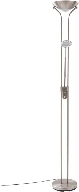 Lindby LED Stehlampe Josefin 2-flammig, modern, dimmbar, Alu-grau/Silber, Metall - Bild 1