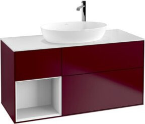 V&B Waschtischunterschrank Finion mit Wandbeleuchtung in Weiß, B/T/H: 120 x 50,1 x 50,1 cm - Bild 1
