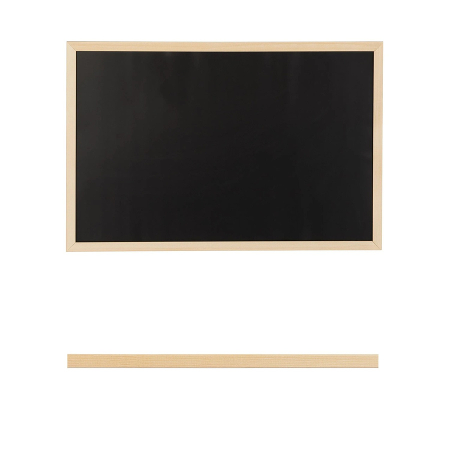 Relaxdays Kreidetafel mit Kiefernholzrahmen in Schwarz, B: 40 cm, H: 60 cm - Bild 2