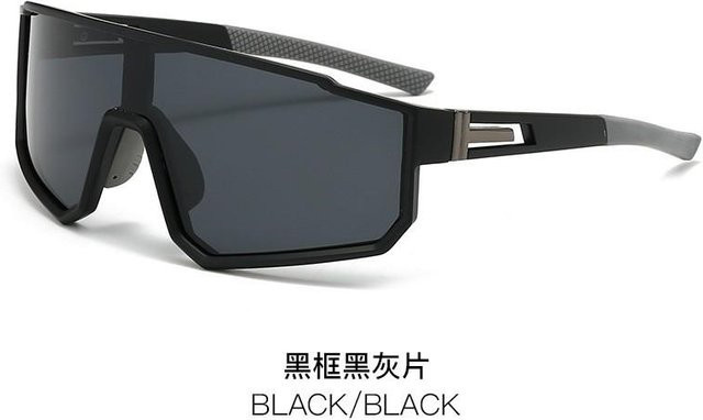 Binchi Keji Travel Sonnenbrille, Herren, Vollrand, Kunststoff, Square, Schwarz - Bild 1